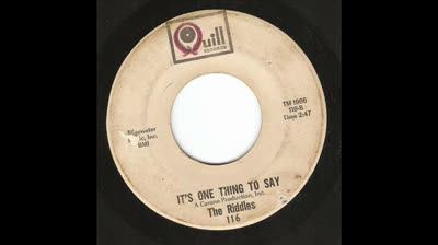 Riddles (1966) - Its One Thing To Say