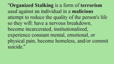 HOW TO SPOT A STALKER & GROUP STALKERS.