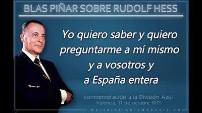 Honor y gloria por siempre a Blas Piñar.
