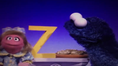 Cookie monster eats letter Z