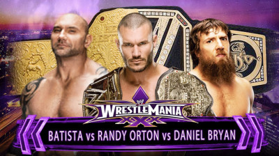 Daniel Bryan vs Batista vs Randy Orton