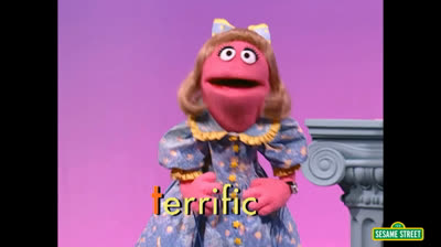 Cookie monster eats letter T