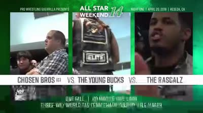 PWG All Star Weekend 14-Young Bucks vs Dezmond Xavier & Zachary Wentz vs Jeff Cobb & Matt Riddle