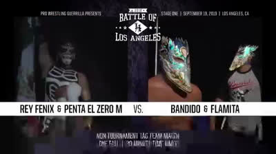 PWG Battle of Los Angeles-Lucha Brothers vs Bandido & Flamita