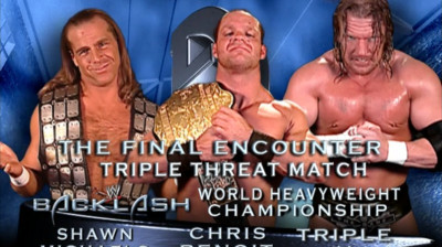 Triple H vs Shawn Michaels vs Chris Benoit