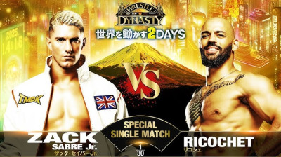 NJPW/All Elite Wrestling Wrestle Dynasty-Zach Sabre Jr vs Ricochet